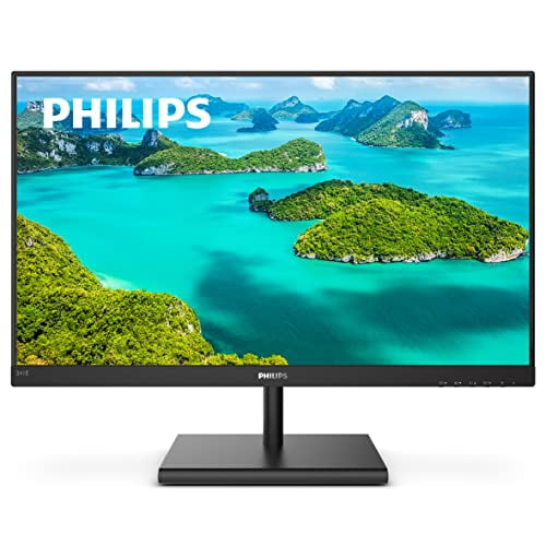 Philips Monitor de computadora "241E1S 24" sin marco, 1920x1080 Full HD IPS, 106% sRGB, 75Hz, FreeSync, VESA, 4Yr Advance Replacement", negro (renovado)