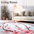 thumbnail image 2 of ODIKA 4'x6' Machine Washable Non-Slip Area Rug, Cherry Blossom Porch Elegant Welcome Statement High Traffic Rug, Pink, 101913, 2 of 7
