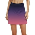 thumbnail image 2 of Women's Summer Ruffle Short Double Layer Gradient Color 2 In 1 Shorts Comfy Dailywear Beach Vacation Workout Running Sports Skirts,Dark Purple,M, 2 of 6