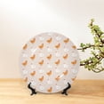 thumbnail image 6 of Wukai Funny Chicken Print Decorative Plate for Display,Bone China Decorative Plate, Ceramic Dinner Plate with Stand, Vertical Ceramic Plate-10in, 6 of 6