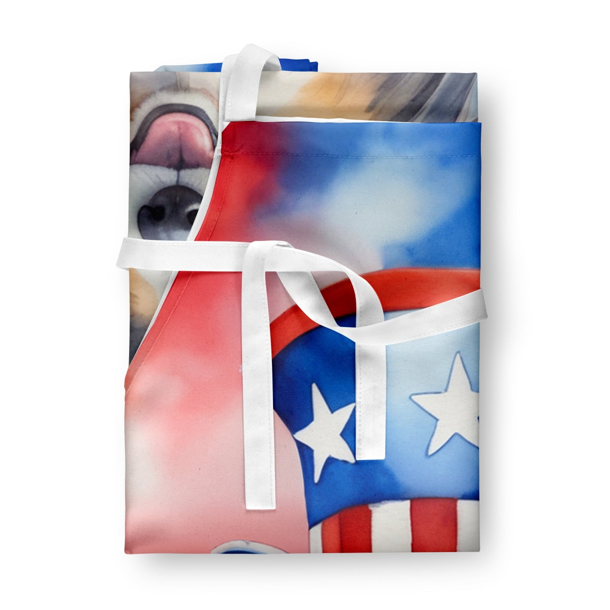Sheltie Patriotic American Apron 27 in x 30 in