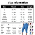thumbnail image 3 of High-Waisted Tummy Control Capri Leggings for Women, Plus Size Stretchy Slim Fit Pants - Soft Cotton Blend Daily Wear Black L, 3 of 8