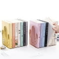 thumbnail image 4 of 1 Pair Iron Wrought Book Stands Creative Cactus Shaped Bookracks Desktop Book Magazine Organizer Storage Holder, 4 of 7