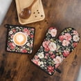 thumbnail image 5 of Pioneer Flower Kitchen Oven Mitt and Pot Holder Sets 2 Pcs for Baking, Cooking and Grilling, Heat Resistant Up To 392 °F, 5 of 6