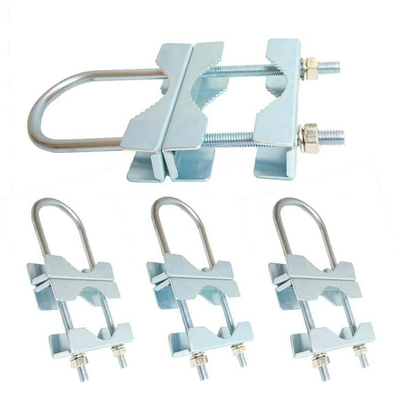 Antenna Mast Clamp Kit with Anti-Rust Steel V Jaw Block and U Bolts