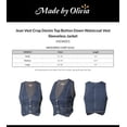 thumbnail image 2 of Made by Olivia Women's Jean Vest Crop Denim Top Button Down Waistcoat Vest Sleeveless Jacket, 2 of 7