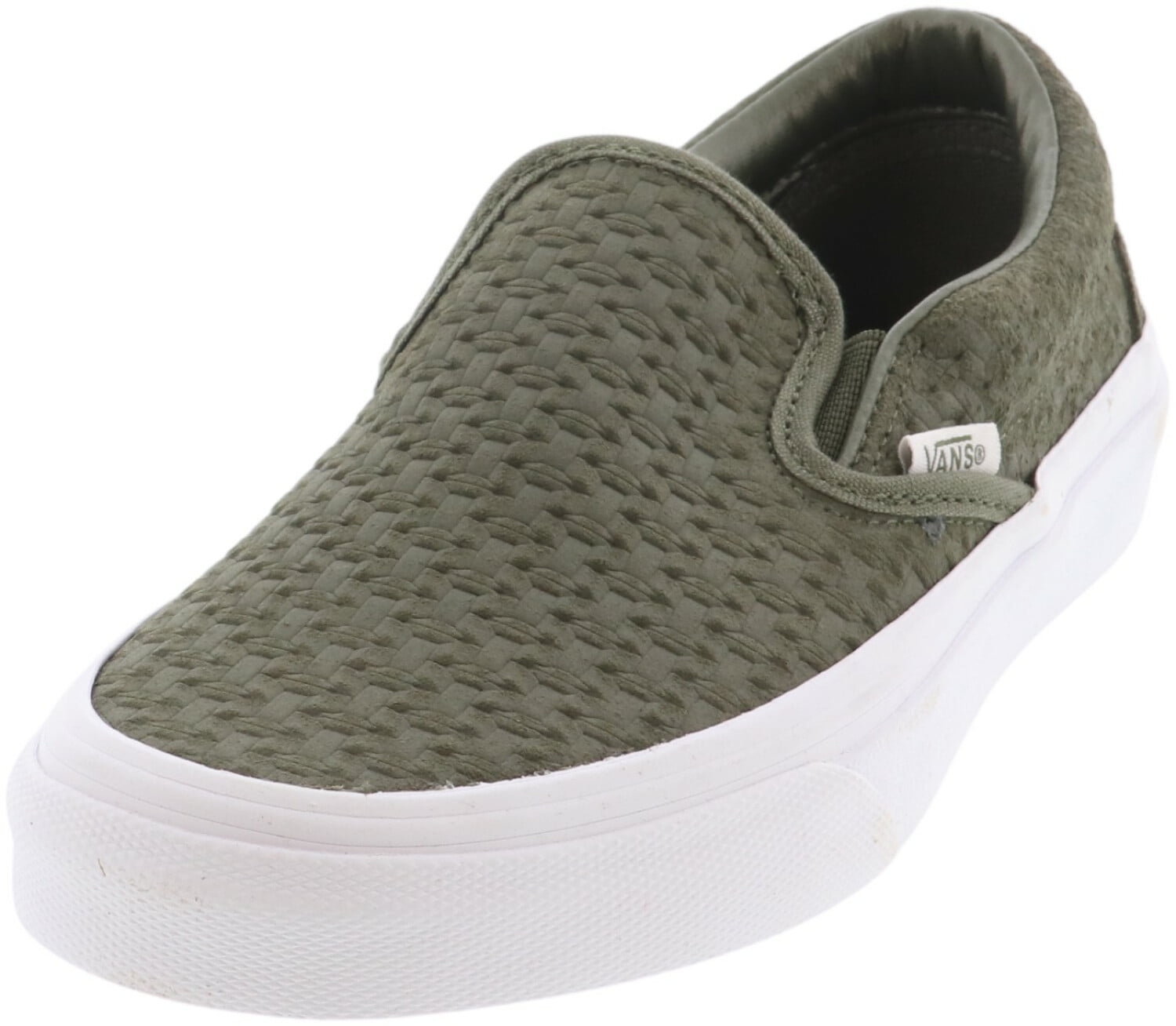 Vans Classic SlipOn Suede Embossed Weave Grape Leaf/Burnt Olive Shoes