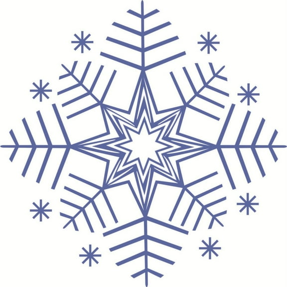 Custom Wall Decal Snow Flake Design Winter Seasonal - Picture Art - Peel & Stick Vinyl Wall Decal Sticker Size : 18 X 18 Inches