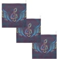 thumbnail image 6 of 5 PCS Blue Music Wings Baby Muslin Washcloths, Abstract Soft Absorbent Face Towel Burp Cloths Cotton Bath Wipes Infant Wash Cloth for Newborn Boys Girls, 6 of 6