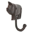 thumbnail image 4 of Pack of 4 Cast Iron Western Vintage Rustic Bacon Pig Wall Coat Hooks Hangers, 4 of 6