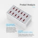 thumbnail image 5 of Estación de Carga Inalámbrica 12 Puertos Estación de Carga Usb Cargador Universal Usb con Múltiples Puertos, Adecuado para Teléfonos Móviles Y Tabletas Estación de Carga para Múltiples Dispositivos, 5 of 9