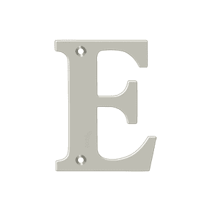 Deltana RL4E-15 4" Residential Letter E; Satin Nickel Finish