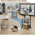 thumbnail image 6 of Rolling TV Stand with Wheels and Mount & Fabric Drawer - Entertainment Center with Power Outlet, 6 of 8