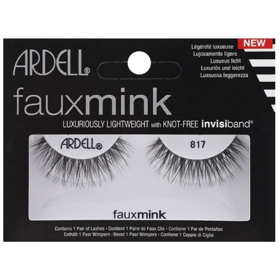 Ardell Faux Mink Strip Lashes 817 Black (Pack of 3)