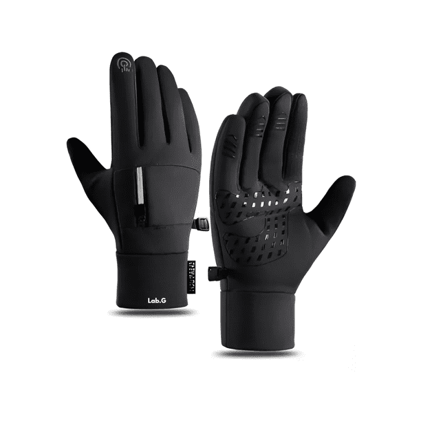 "Guantes Térmicos Invierno P Moto/bicicleta Pantalla Tactil Talla L Lab.G Negros "