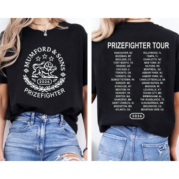 Mumford & Sons Prizefighter Tour 2026 T-shirt Sizes S-5XL