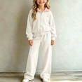 thumbnail image 5 of LvhaoGJOB Little Kids Kids 2-Piece Outfit Set, White - sherpa fleece, 5 of 5
