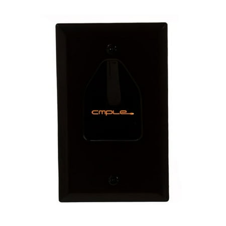 Cmple Wall Plate - 1-Gang Recessed Low Voltage Cable - Black