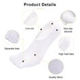 thumbnail image 2 of Mens Toe Socks No Show Athletic Running Five Finger Socks Invisible Low Cut Sock, 2 of 6