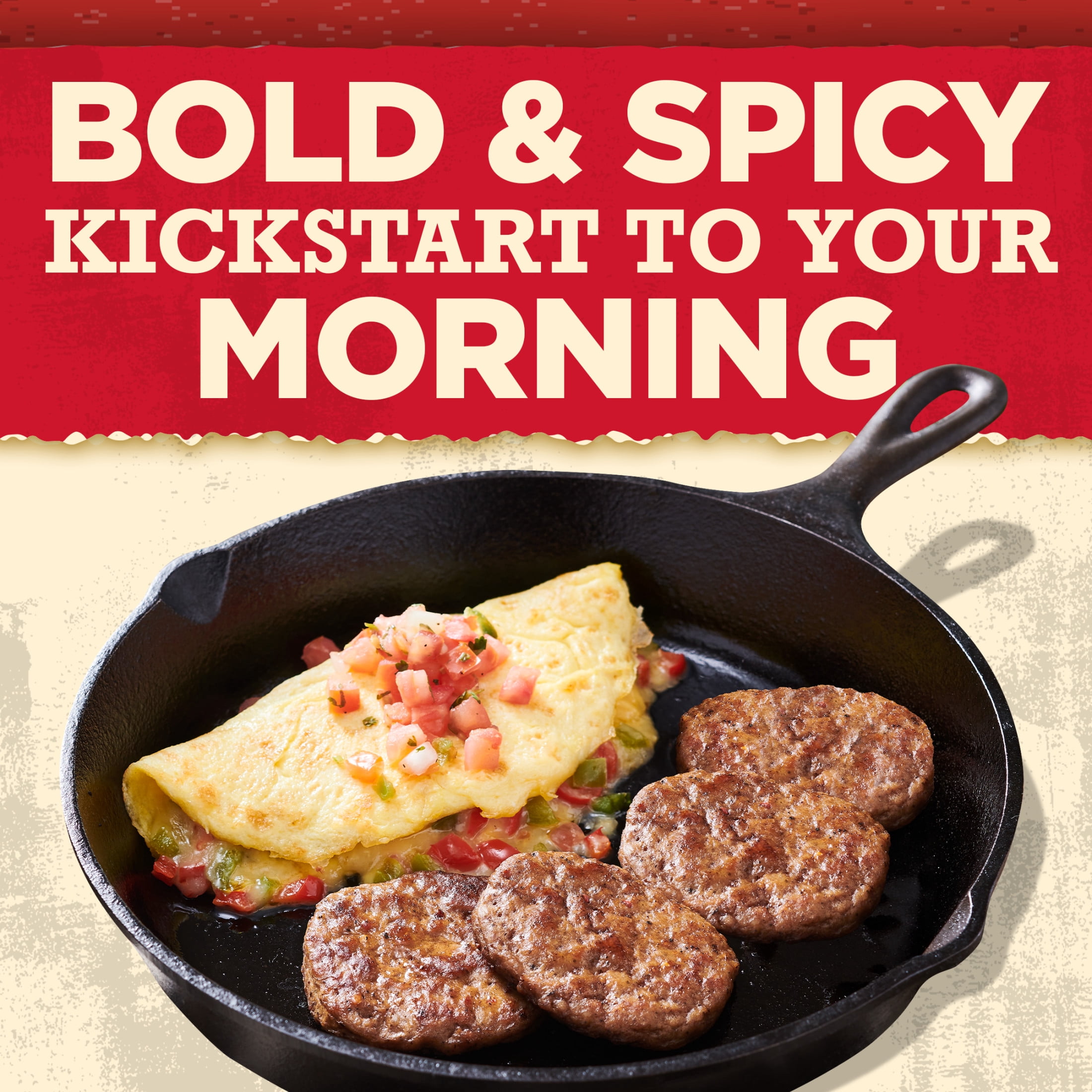 Jimmy Dean Fully Cooked Spicy Pork Sausage Patties, 9.6 oz, 8 Count