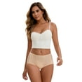 thumbnail image 4 of Unique Bargains Women's Floral Lace Breathable Mid Rise Underpants XL Beige, 4 of 6