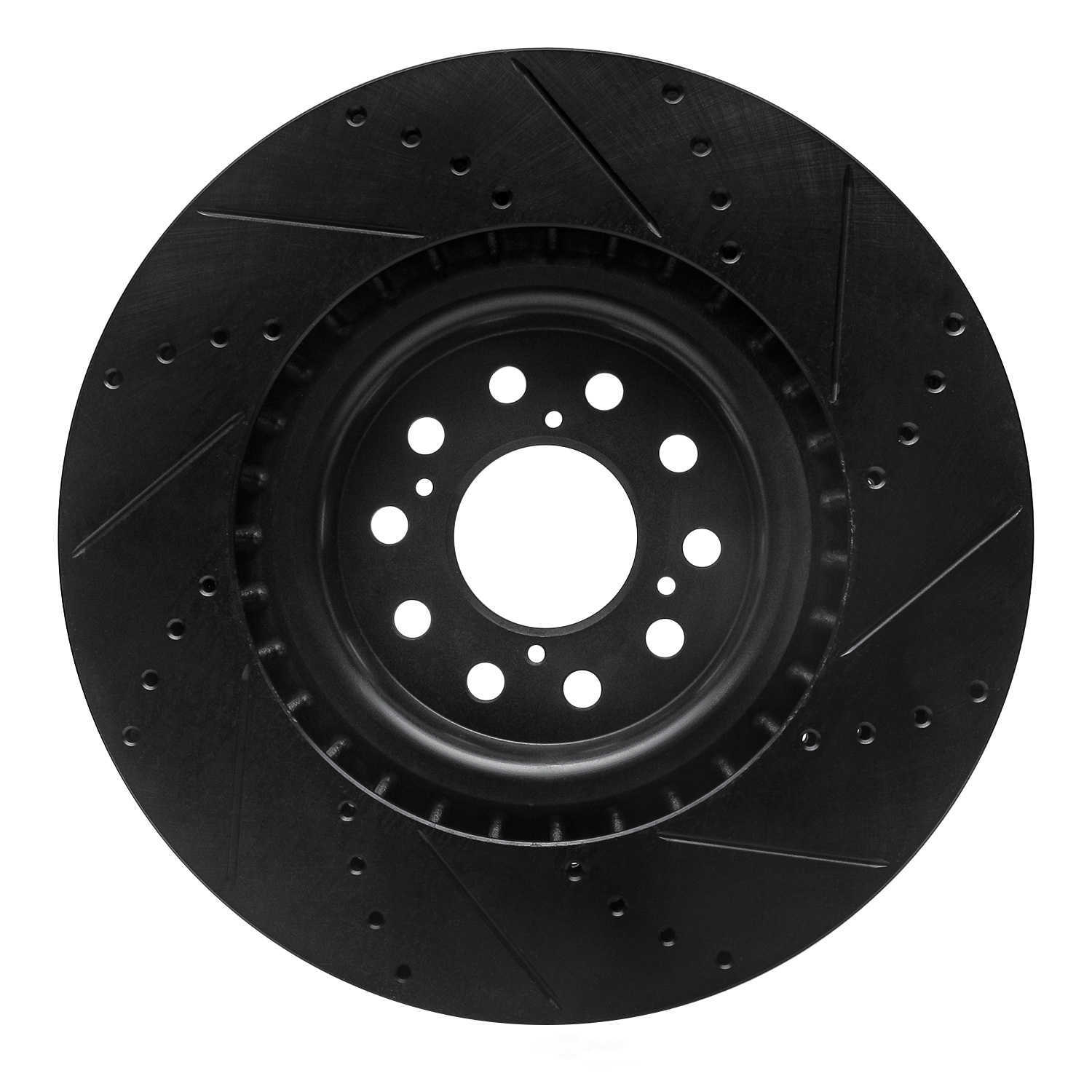 Dynamic Friction Company 633-59065L DFC Brake Rotor - Drilled And Slotted - Black