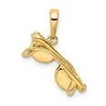thumbnail image 3 of 14k Yellow Gold Solid Polished Finish 3-Dimensional Black Enameled Moveable Sunglasses Charm Pendant, 3 of 4