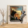 thumbnail image 3 of Cuadros Decorativos 5D bricolaje diamante pintura tigre kits completo redondo taladro rhinestone mosaico arte animal Tmvgtek embutido en tela, 3 of 9