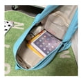 thumbnail image 4 of Sonducket de nailon resistente al agua para mujer, bolso de viaje clásico Simple, de hombro para estudiante adolescente, gran capacidad, blanco Type2 NO2, 4 of 6