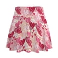 thumbnail image 2 of HELLHERO Polyester Spandex Athletic Skort for Training Tennis Golf, Built-in Shorts Two Pockets Golf Skorts, Heart Print, 2 of 9