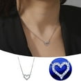 thumbnail image 2 of SIfdSeng Collier en Argent Sterling en Forme d'Amour Plein de Diamants Micro Incrusté Collier Pendentif pour Filles Collier Classique de Clavicule, 2 of 8