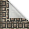 thumbnail image 6 of Ambesonne Abstract Grommet Curtain, Retro and Geometrical, 50" x 63", Black Vermilion Beige, 6 of 6