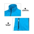 thumbnail image 4 of Women's Lightweight Softshell Vest, Windproof Sleeveless Jacket for Running Hiking Travel, Bright Blue S, 4 of 6