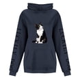 thumbnail image 5 of WEAIXIMIUNG Robe Sweat Femme Manches Courtes Imprimé Chat et Chien Décontracté à Capuche pour Détente, 5 of 5