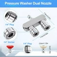 thumbnail image 2 of Dual Nozzle Pressure Washer 1/4inch Quick Connect Spray Tip 0° Red & 40° White TAPDRA Spare Part, 2 of 3