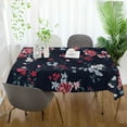 thumbnail image 6 of GZHJMY Rose Flower Tablecloth, Rectangle Waterproof Washable Polyester Table Cover for Picnic Dinner Holiday Party Decor, 60 x 90 Inch, 6 of 7