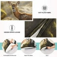 thumbnail image 3 of Deer in Forest Plush Pillow Cases Queen Size Ultra Soft Warm Pillowcases with Zipper 20"x30", 3 of 9
