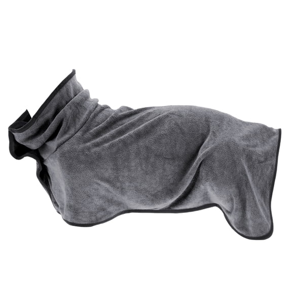 Unique Bargains Dog Bathrobe Soft Pet Towel Absorbent Coat for Cats and Dogs XS Gray