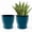 Blue, variant on Gamexcel 21 in Tall Round Planter with Drainage Holes, Lightweight Resin Flower Pot for Indoor and Outdoor Plants, Front Porch and Patio, White