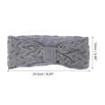 thumbnail image 4 of Unique Bargains 1 Pc Women's Warm Headband Winter Ear Warmer Bow Head Wraps Light Gray, 4 of 6