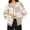 Khaki, variant on Bow Plaid Button Long Sleeve Women's Color Block Cardigan Knitted Jacket