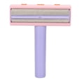 thumbnail image 1 of Removedor de pelo para mascotas, removedor de pelusa de 2 vías, removedor de pelusa para perros y gatos con mango para herramienta de eliminación de pieles de animales, color morado y rosa, 1 of 13