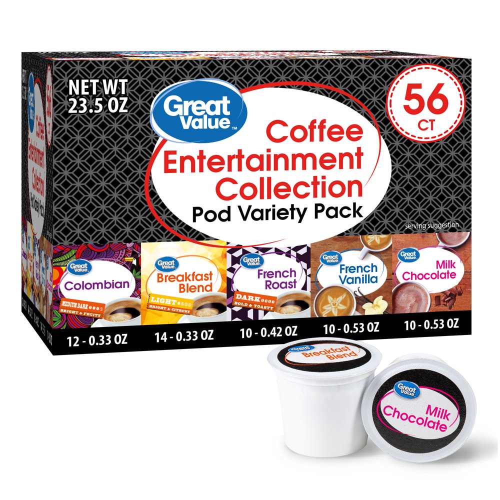 Great Value Entertainment Collection Pod Variety Pack, 56 count, 23.5