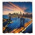 thumbnail image 3 of Ambesonne New York Shower Curtain, Sunset Cityscape, 69"Wx70"L, Multicolor, 3 of 5