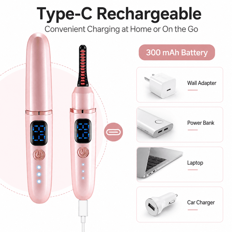 MTUYELI Heated Eyelash Curler, 3 Temperature Settings photo 4