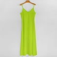 thumbnail image 5 of Solid Color Bright Green Sleeveless Dress Loose Women's Dress Dresses Luxury Evening Dresses, 5 of 9