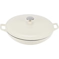 thumbnail image 1 of walmartBasics Poêle à Casserole en Fonte Émaillée avec Couvercle, 3,3 Pintes, Blanc, 1 of 5