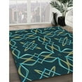 thumbnail image 2 of Ahgly Company Indoor Square Patterned Deep-Sea Green Area Rugs, 4' Square, 2 of 6