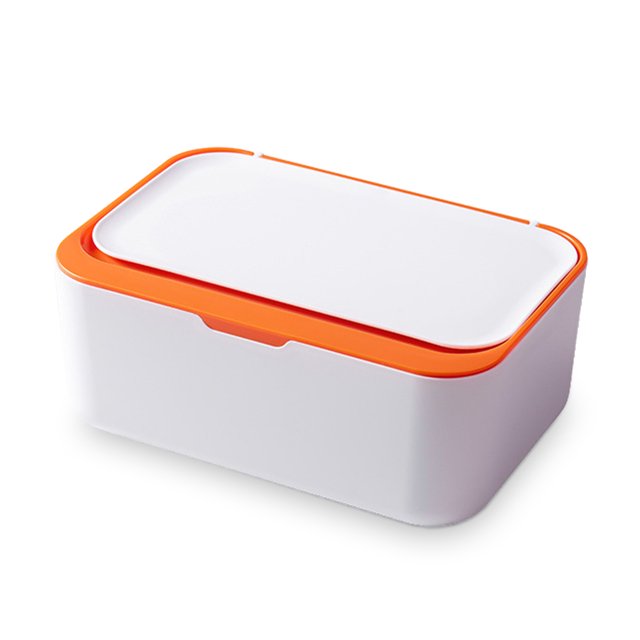 Caja de almacenamiento de tejidos Reutilizable con tapa de gran capacidad Toalla a prueba de polvo Organizador del dispensador Hogar para coches de sala de estar Naranja kenally HA012032-03B