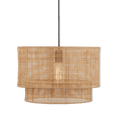 thumbnail image 4 of Bouclair Natural Wood & Rattan Ceiling Lamp 18 X 11 in (45.7 X 27.9 cm), 4 of 10